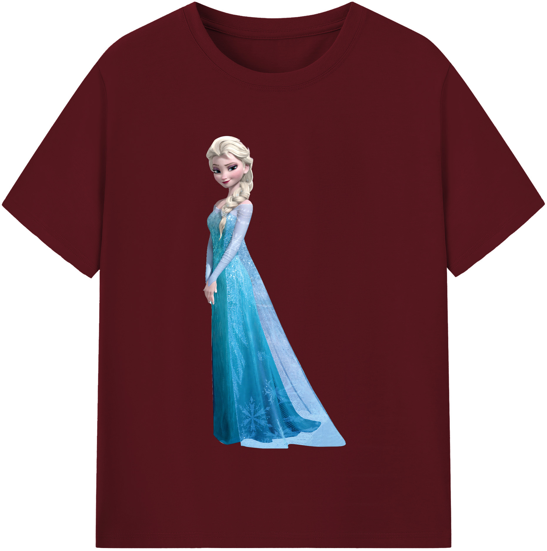 （画像用） アナと雪の女王 アンナ エルサ Frozen Anna Elsa 綿100％半袖Tシャツ（フロントプリント）